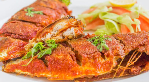 fish fry with masala image